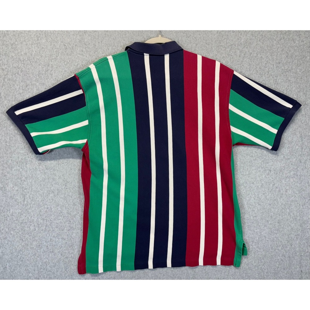Vintage Sutter‎ & Grant Striped Polo Shirt Mens XL Colorblock Made in USA 90s - Picture 2 of 9